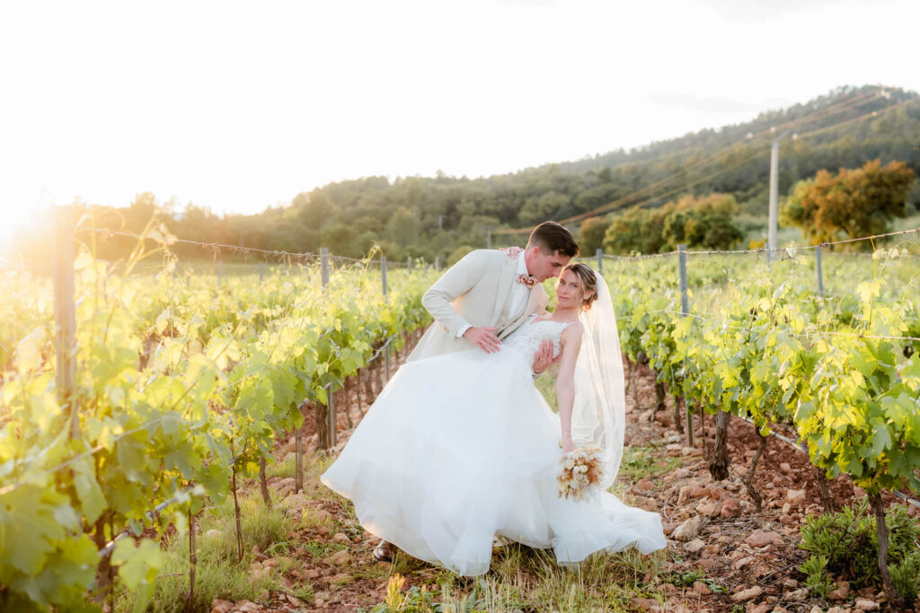 Dans les vignes au Domaine de La Bouverie